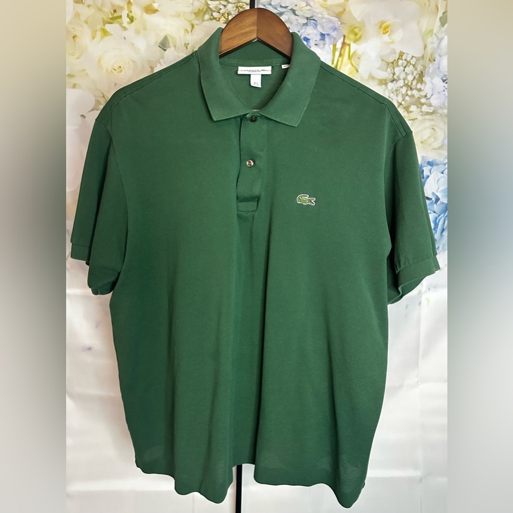 Lacoste Men's Forest Green short sleeve Polo Shirt EUC